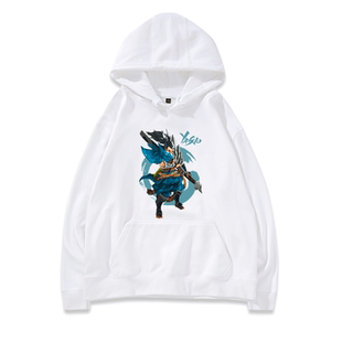Q版亚索卡通联名学生连帽卫衣服英雄lol联盟游戏周边秋冬加绒男装