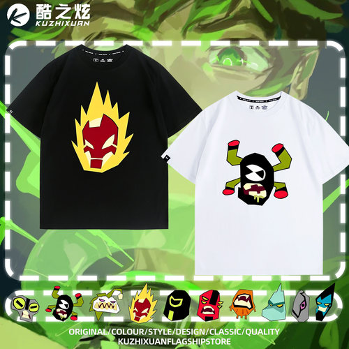 Ben10少年骇客火焰人短袖T恤