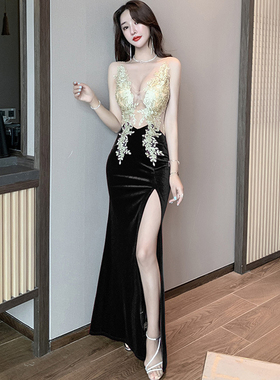 夜总店连衣裙性感礼服夜场上班衣服显瘦气质夜总会长裙技师工作服