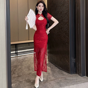 中式 SPA按摩技师工作服养生会所 改良旗袍复古气质连衣裙足疗柔式