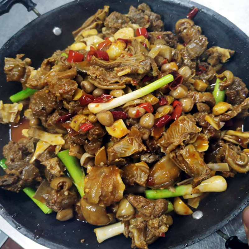 广西全州县酸辣椒炒羊肉香辣羊肉二斤真空打包加冰发货