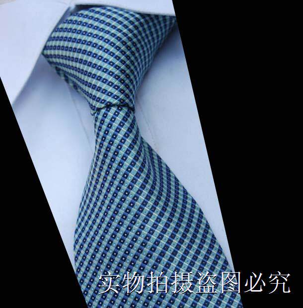 外贸原单男正装商务领带 高档进口纤维领带+袖扣墨绿色系列领带