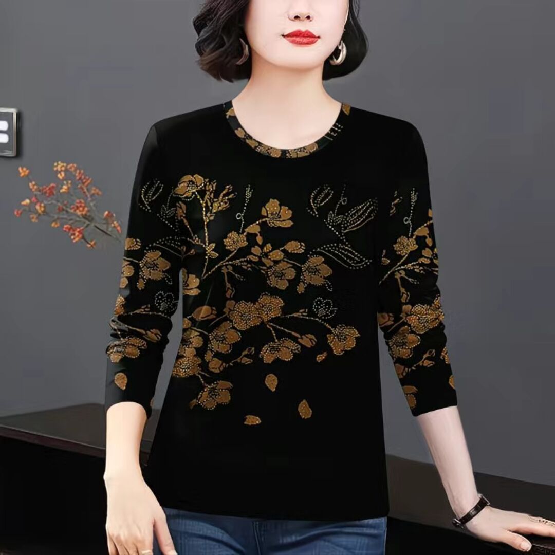 打底衫新款时尚简约秋冬薄圆领