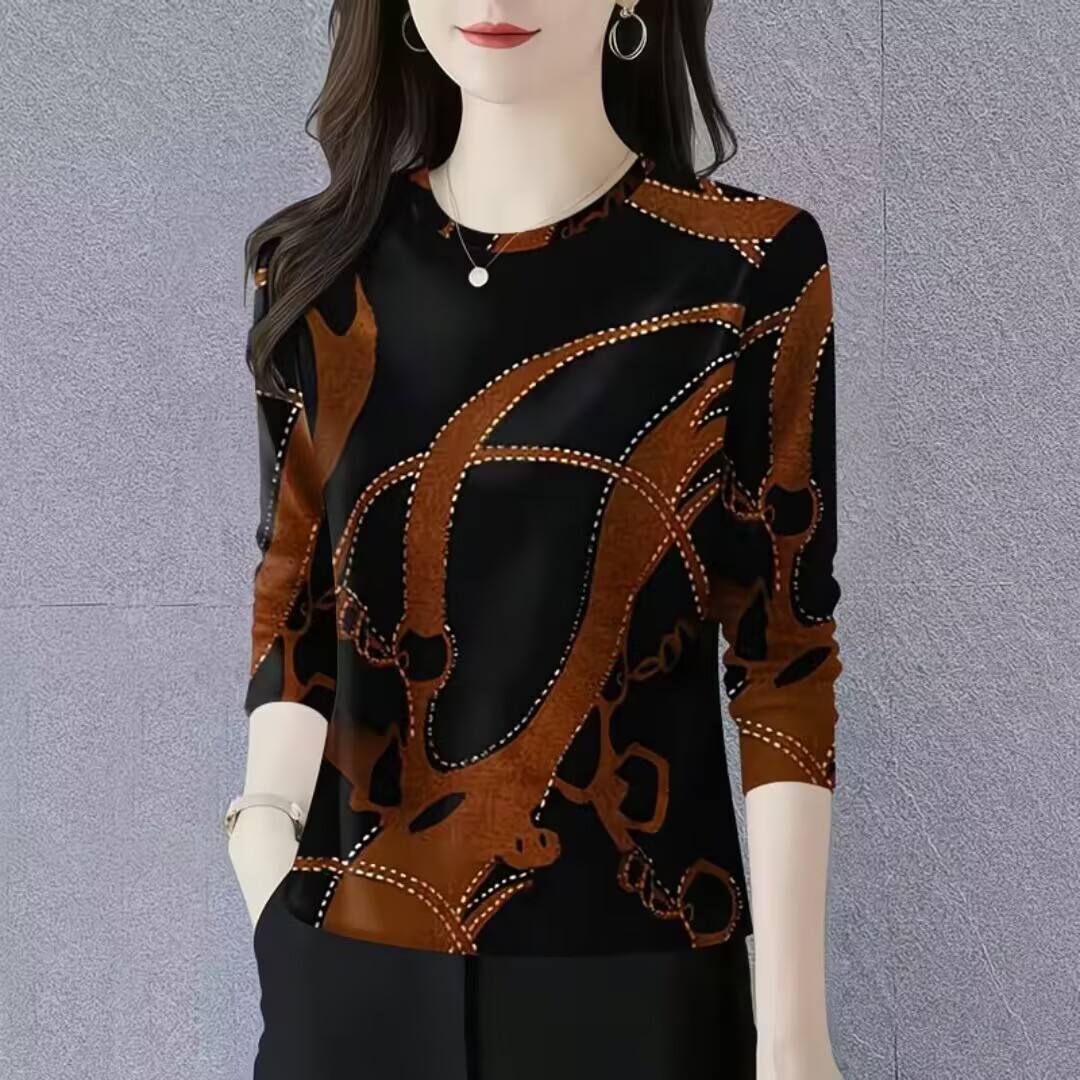 打底衫新款时尚简约秋冬薄圆领