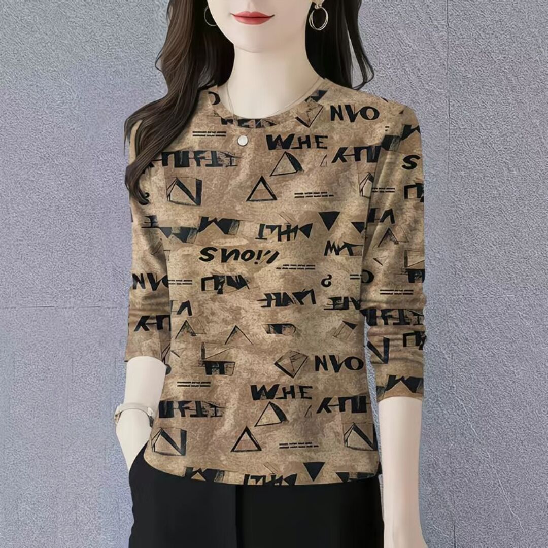 打底衫新款时尚简约秋冬薄圆领