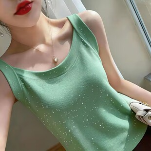 无袖 清仓捡漏 2026高档吊带背心女夏季 打底新款 百搭上衣 吊带修身