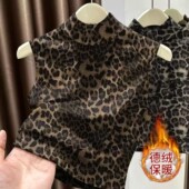 双面德绒无袖 半高领上衣 宽松遮肚大码 打底背心女内搭保暖春季 新款