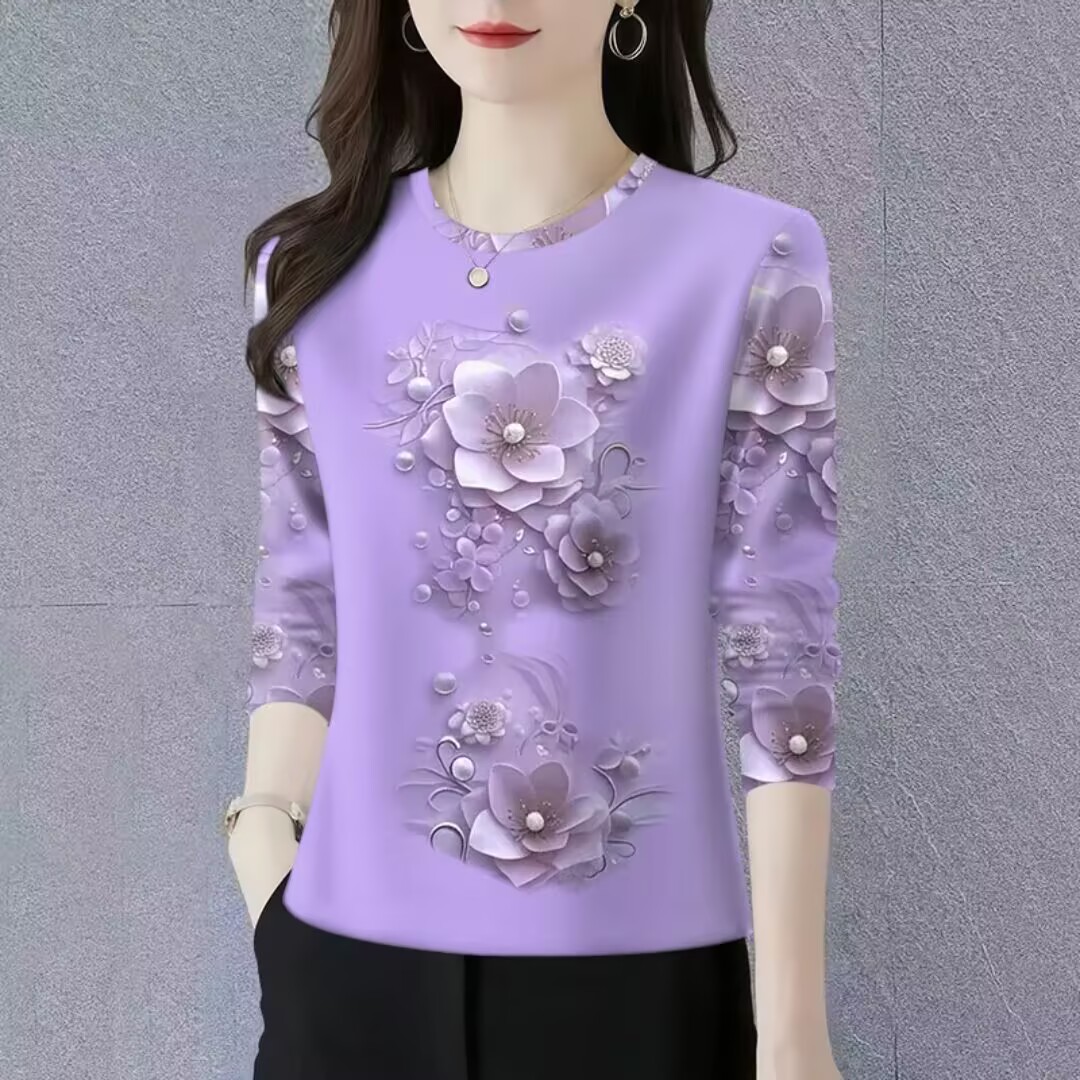 打底衫新款时尚简约秋冬薄圆领