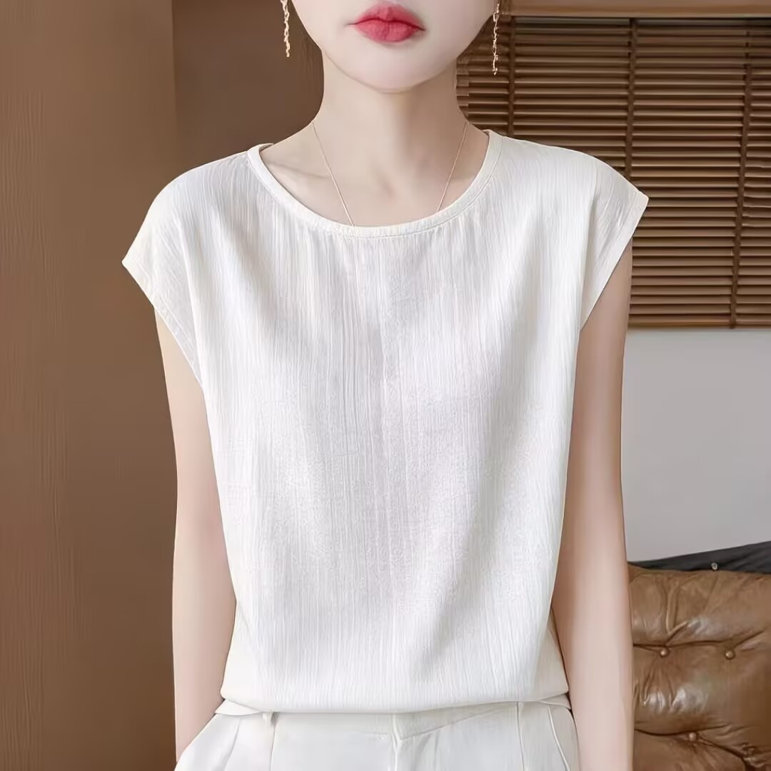 夏季大码人造棉T恤白色休闲打底女士夏天外穿春夏纯色宽松巨舒服