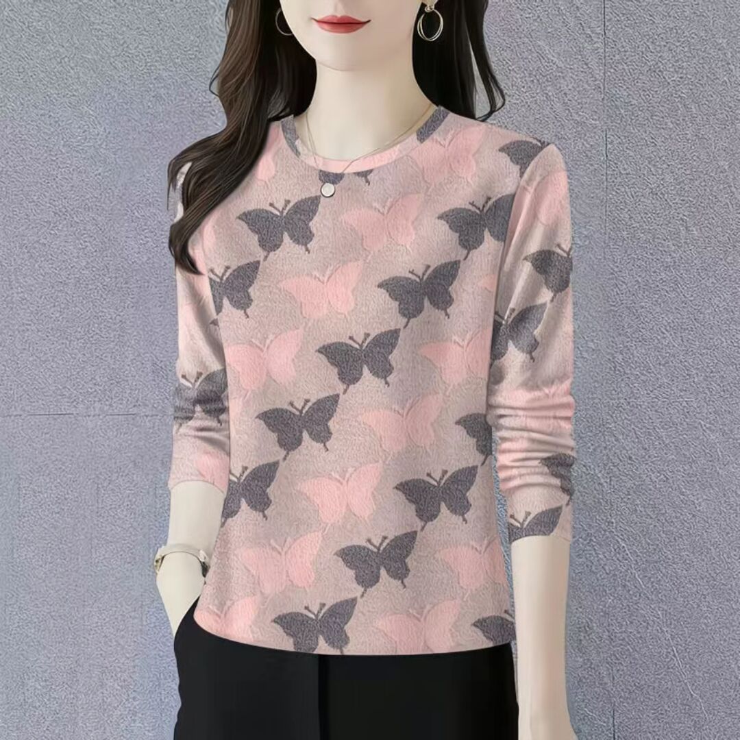 打底衫新款时尚简约秋冬薄圆领