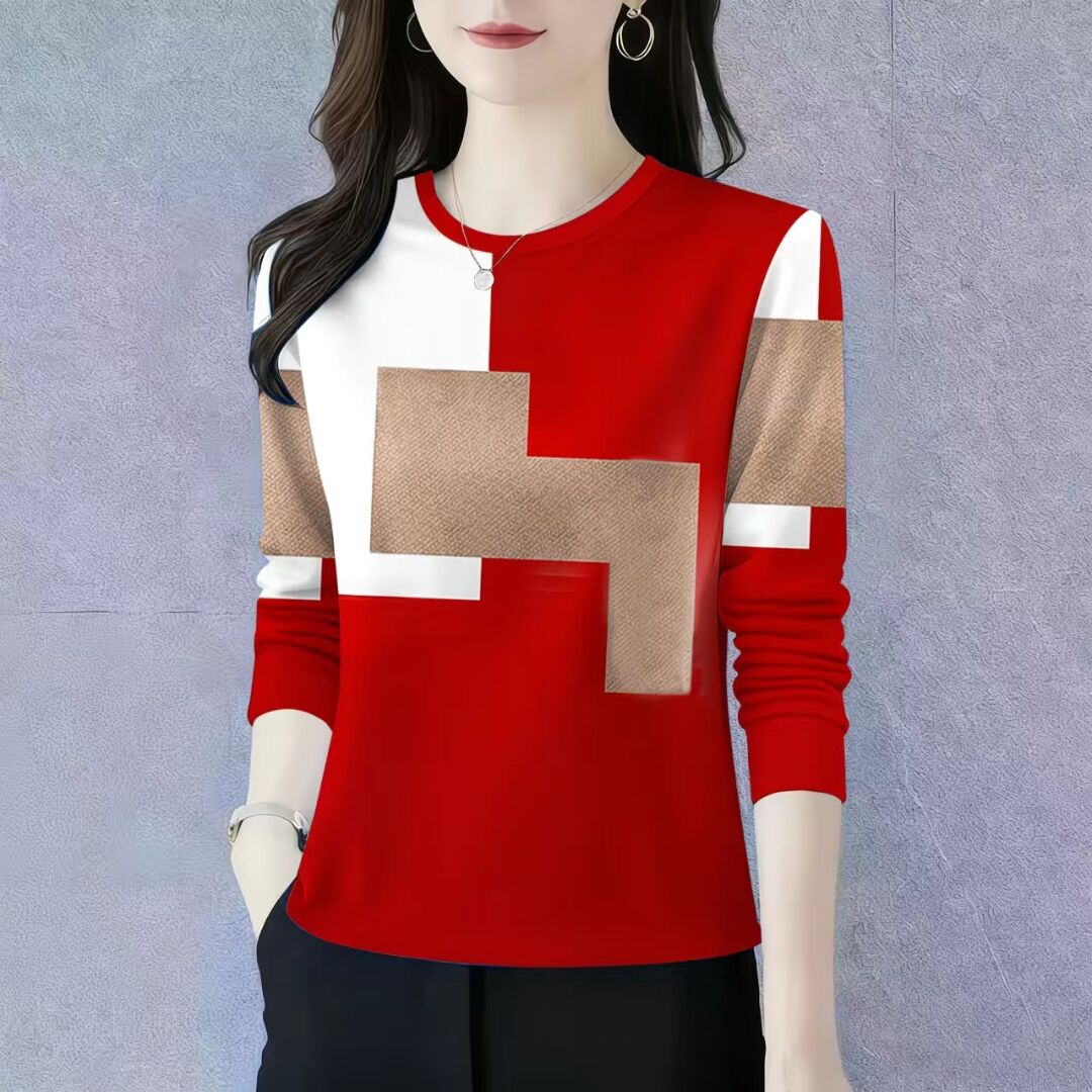 打底衫新款时尚简约秋冬薄圆领