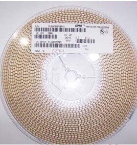 钽电容 100uF 4V A型 体积3216  100UF/4V AVX黄色