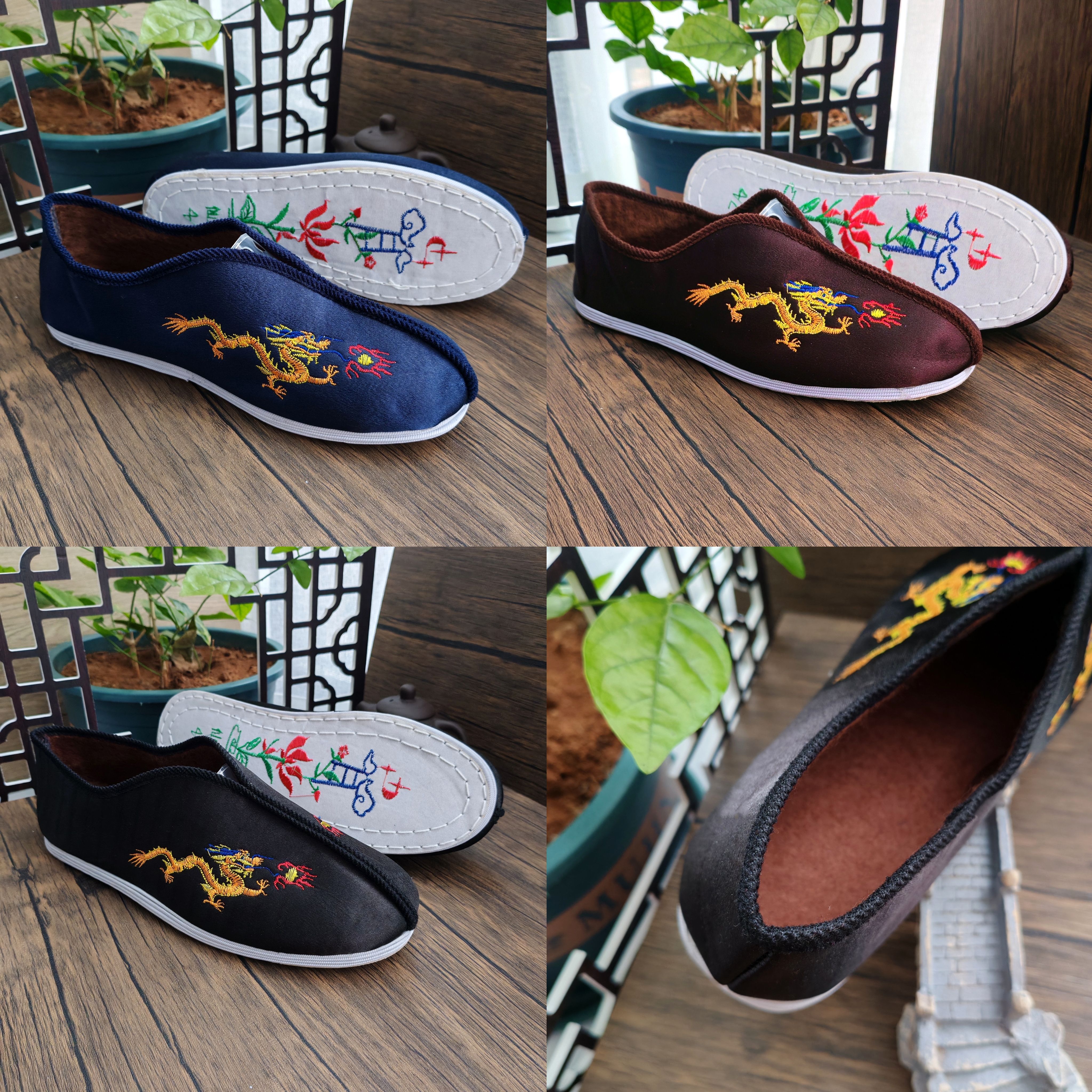 寿鞋男士棉鞋殡葬寿衣配件绣龙莲花底白事去世丧葬用品老北京布鞋