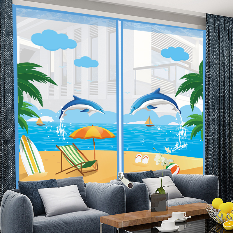 定做磁条自粘隐形魔术贴防蚊纱窗