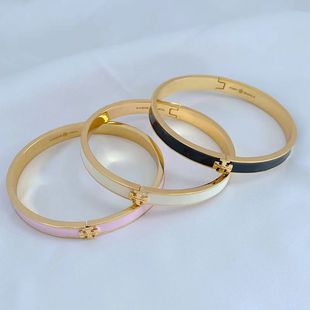 轻奢气质简约小众珐琅多色可选手镯女 青岛饰品欧美风小众设计时尚