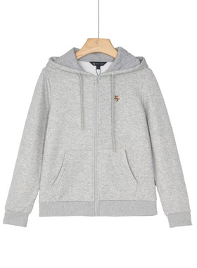 保罗·彼得专柜同款 女士简约学院运动休闲连帽加绒外套BWDD49421