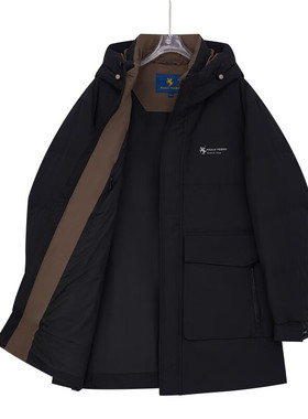 保罗彼得 专柜同款 冬季新款男士保暖舒适连帽羽绒服YCCD33490