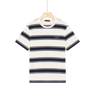 保罗彼得 专柜同款 男士新款时尚条纹潮流百搭短袖T恤TBEB44430