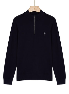 保罗·彼得 专柜同款 男士时尚简约日常半拉链针织衫MMECZ00580