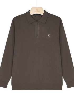 保罗·彼得 专柜同款 男士简约纯色舒适职场休闲针织衫YXECZ00711