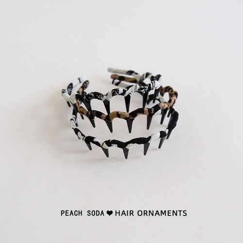 韩系带齿头箍高颅顶大波浪发箍