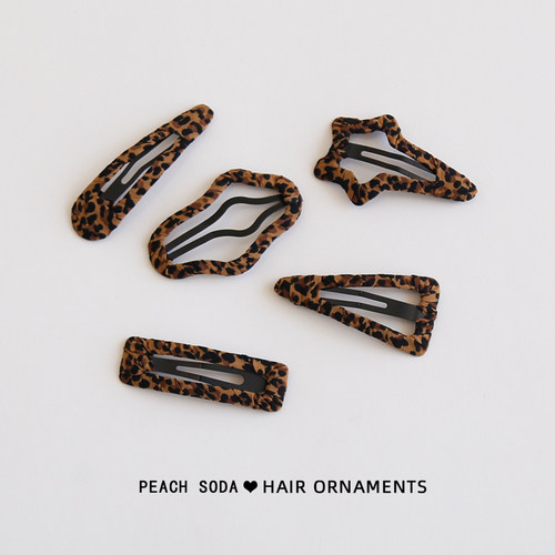 回弹好~韩版豹纹碎发bb夹刘海夹