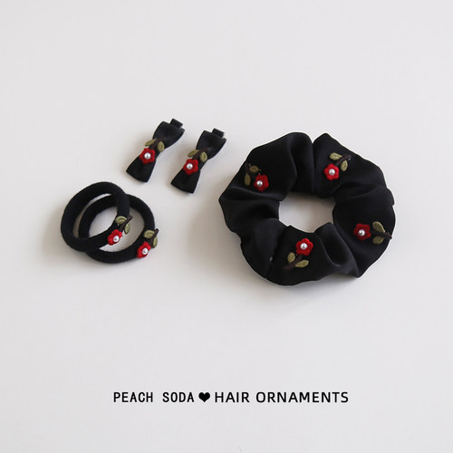 复古中国风发圈刘海夹扎头发绳