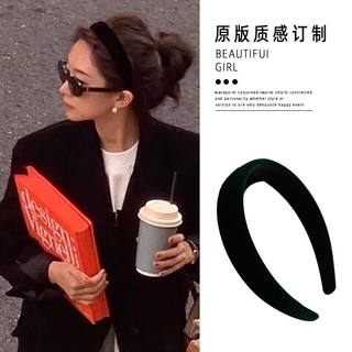 巨时髦~高级感丝绒发箍法式纯色复古头箍港式简约百搭外出发卡