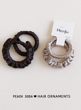 小肠圈扎头发皮筋高弹力缎面头绳网红2025新款发绳高级感头花发饰