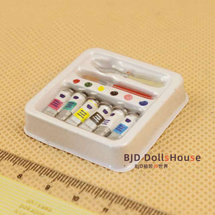 bjd娃屋配件 blythe小布6分12分 绘画可拆开 颜料盒 调色棒模型