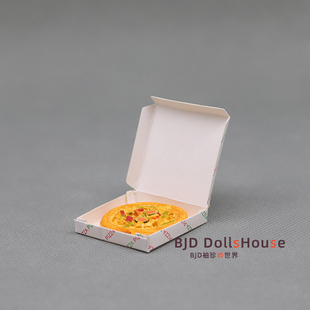 bjd娃屋配件blythe小布6分8分12分ob11gsc 海鲜披萨模型+披萨纸盒