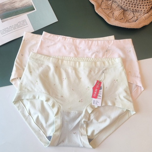 15251 7A石墨烯底裆青年女内裤 彩田25年新品 小清新印花莫代尔棉款