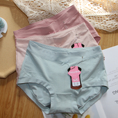 薄款 彩田内裤 女纯棉抗菌透气中腰少女简约石墨烯高腰提臀女士内裤