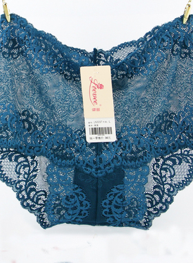 正品丽维性感内裤女全蕾丝中高腰无痕透气LN3097提臀透明女式裤头