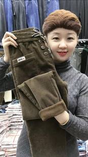 宽松显瘦休闲哈伦裤 秋冬季 子女百搭条绒长裤 新款 加绒加厚灯芯绒裤