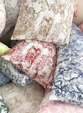 北欧ins轻奢抱枕高档软包沙发客厅靠垫汽车床头靠枕背枕套不含芯