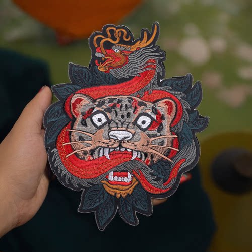 大号皮衣机车服装饰刺绣熨烫布贴