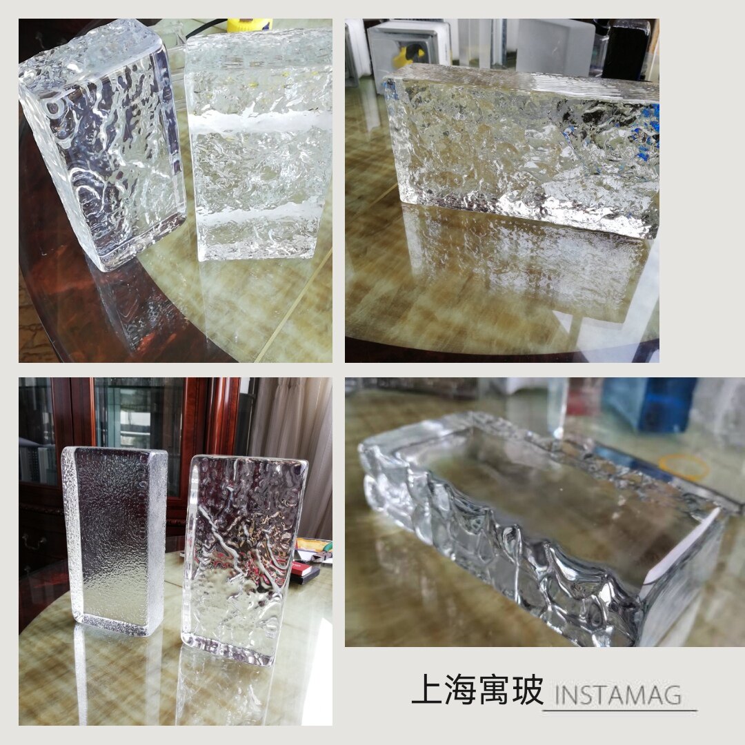超白水晶砖长方形玻璃砖隔断墙玄关网红景观墙云朵茶几磨砂地砖图片