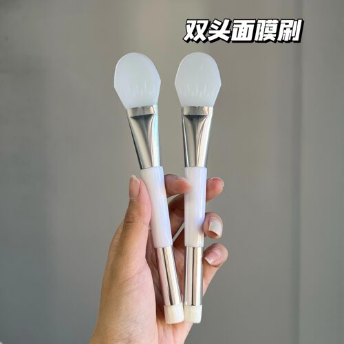 长柄双头硅胶面膜刷软毛刷