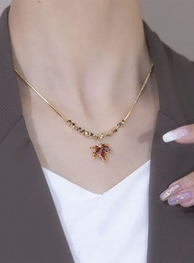 秋季枫叶项链，太好看了