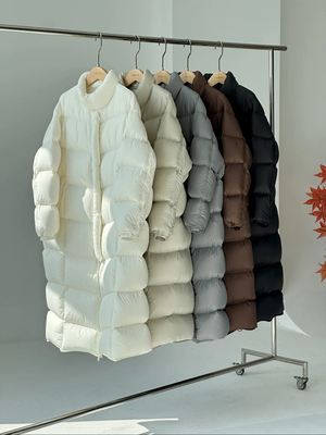 泡芙云朵90白鹅绒加厚羽绒服女士中长款宽松过膝外套保暖2024秋冬
