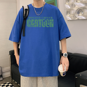 潮流潮流港风男士t恤短袖宽松大码T恤打底衫XZ405-T22-P25图片