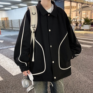 春装新款大码港风休闲复古大口袋青少年夹克外套xz405-JK01-p75图片
