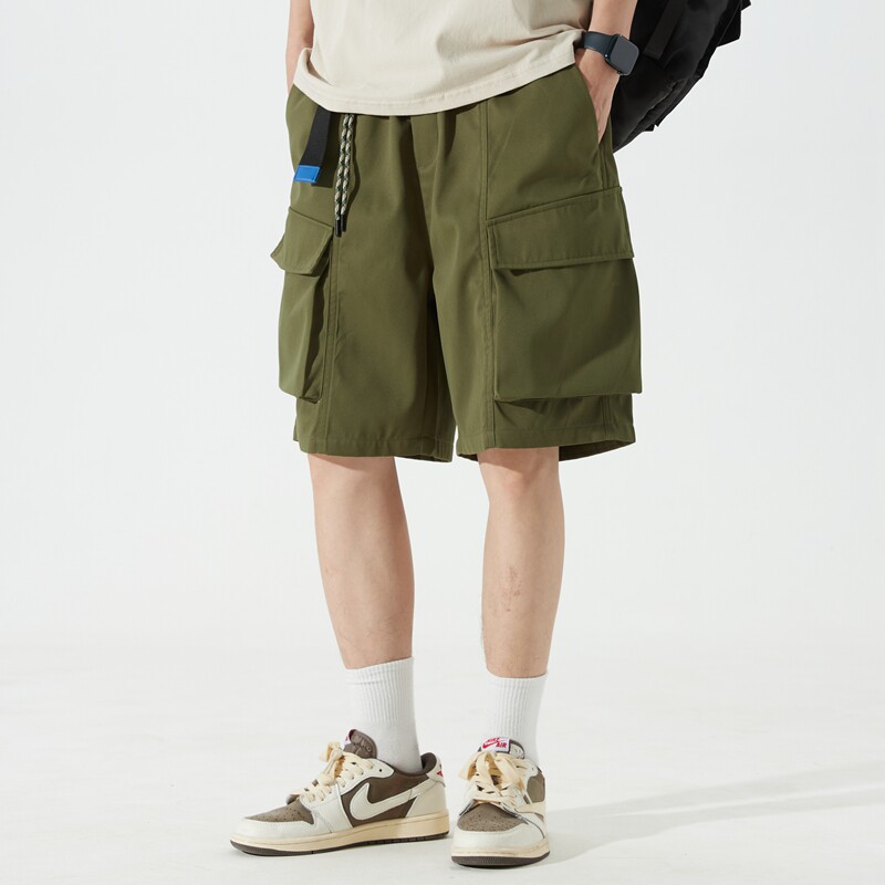 工装短裤男士2025新款夏宽松大码运动五分裤休闲XZ405-K1010-P40,男装休闲裤,星座405