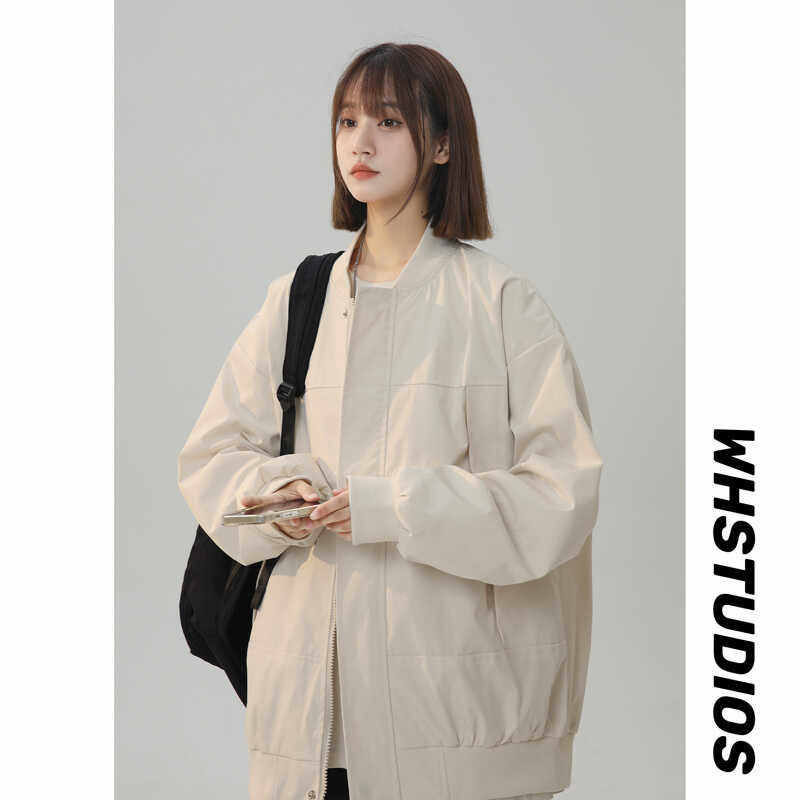 秋装新款男女港风飞行工装夹克中性风外套XZ405-JK2024-P70控88,男装夹克,星座405