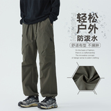 春季纯色松紧休闲裤男士工装伞兵裤XZ405-K121-P50，男装休闲裤，星座405