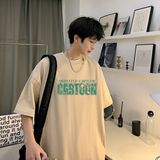 潮流港风夏季男士t恤打底衫大码圆领宽松半袖XZ405-T22-P25，男装T恤，星座405