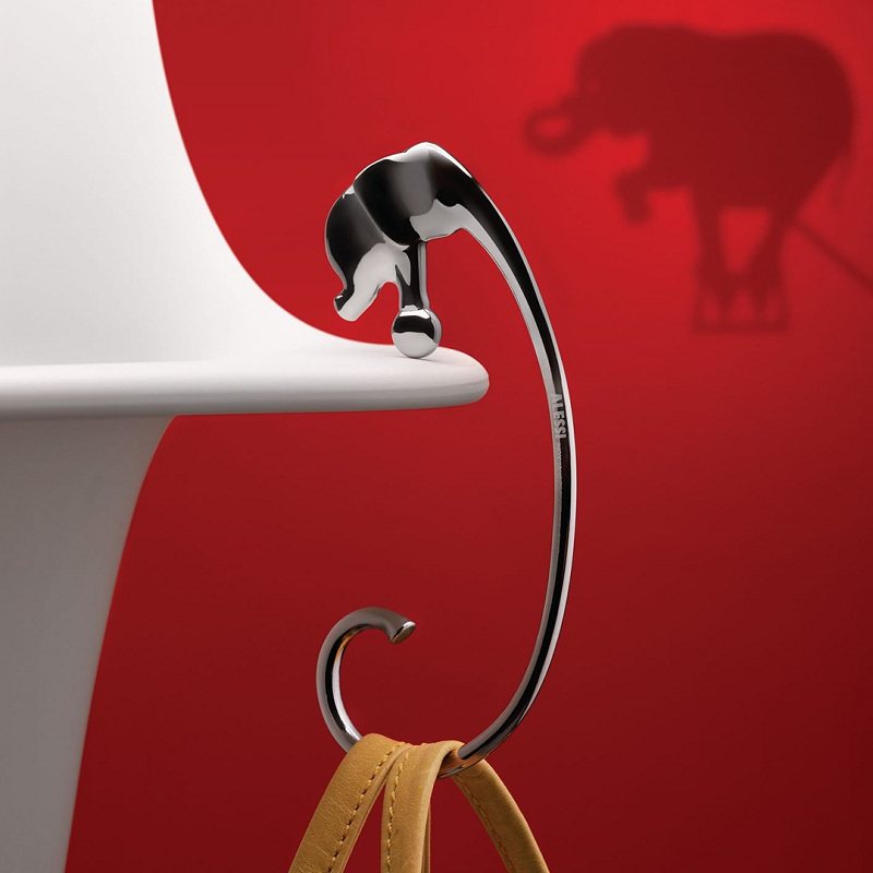 意大利Alessi 猫咪大象不锈钢挂钩桌面挂钩挂包钩FGO01 FGO05