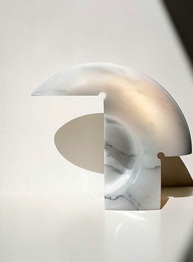 意大利进口Flos biagio 简约创意大理石雕刻台灯客厅卧室氛围灯具