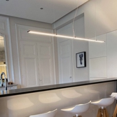 法国Dix 饰灯 Zig现代简约金属吊灯客厅餐厅吧台长条装 heures dix